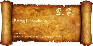 Bergl Hedvig névjegykártya